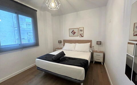 Caribe: Interior Design, Bedroom, Bed, Furniture, Room, Floor, Flooring, Apartment, Bed Sheet, Bedding