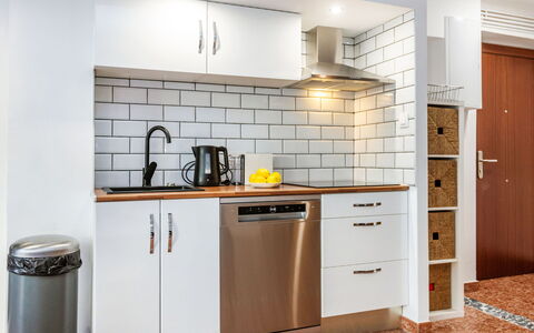 Popa: Major Appliance, Kitchen, Flooring, Interior Design, Kitchen Appliance, Cabinetry, Countertop, Home Appliance, Floor, Home