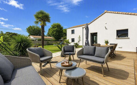 La Plaine-Sur-Mer 801: Furniture, Outdoor Furniture, Chair, Outdoor Table, Garden, Shade, Patio, Backyard, Deck, Yard
