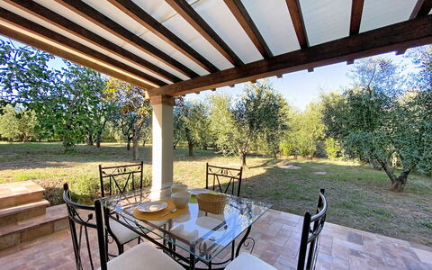 Linaglia: Furniture, Table, Outdoor Furniture, Outdoor Table, Ceiling, Kitchen & Dining Room Table, Chair, Shade, Outdoor Structure, Porch