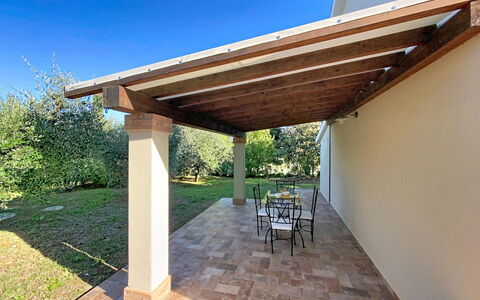 Linaglia: Wood, Shade, Beam, Column, Outdoor Structure, Wood Stain, Ceiling, Outdoor Furniture, Garden, Patio