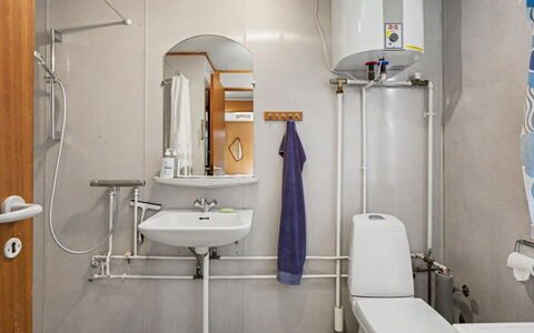 Karelia - 900M from the Sea: Plumbing Fixture, Toilet Seat, Bathroom, Flooring, Sink, Interior Design, Toilet, Floor, Bathroom Sink, Plumbing