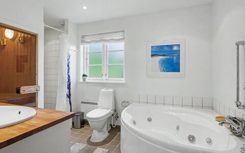 Gunda - 150M from the Sea: Plumbing Fixture, Bathroom, Bathtub, Interior Design, Flooring, Ceiling, Floor, Plumbing, Tap, Home