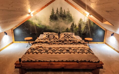 Worławki 100: Furniture, Bedroom, Bed, Interior Design, Bedding, Bed Sheet, Wood, Lighting, Floor, Ceiling