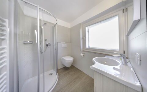 Chalet Dumbria Dolomites: Interior Design, Flooring, Floor, Plumbing Fixture, Ceiling, Room, Bathroom, Home, Apartment, Plumbing