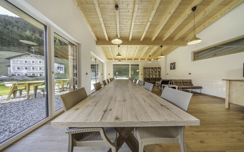 Chalet Dumbria Dolomites: Wood, Home, Ceiling, Porch, Hardwood, Kitchen & Dining Room Table, Cottage, Plank, Wood Stain, Eco Hotel