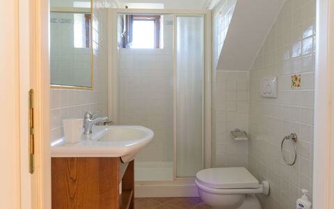 Red House: Bathroom, Flooring, Bathroom Sink, Plumbing Fixture, Floor, Wall, Interior Design, Sink, Tap, Room