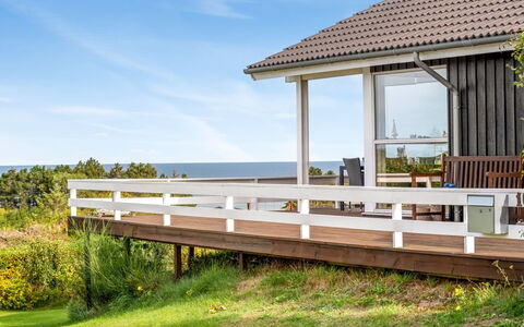 Taneli - 400M from the Sea: Wood, Porch, Deck, Hardwood, Plank, Cottage, Shade, Wood Stain, Handrail, Fence