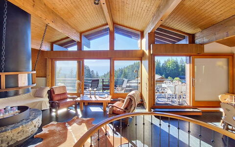 Valdemosa: Wood, Interior Design, Ceiling, Beam, Living Room, Hardwood, Wood Stain, Resort, Natural Material, Lumber