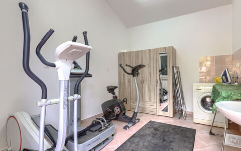 Istria Serenity: Flooring, Floor, Interior Design, Room, Ceiling, Exercise Machine, Exercise Equipment, Plumbing Fixture, Hotel, Gym