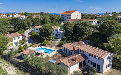 Istria Serenity: Building, Residential Area, House, Home, Estate, Roof, Swimming Pool, Human Settlement, Resort, Suburb