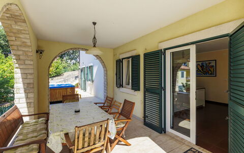 Istria Serenity: Floor, Wood Stain, Houseplant, Balcony, Hacienda, Home Door, Porch, Villa