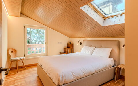 Dorian: Furniture, Interior Design, Bedroom, Bed, Wood, Ceiling, Bed Sheet, Bedding, Floor, Home