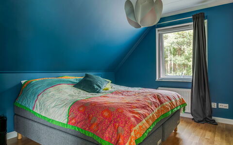 Björkfjärden: Bedroom, Floor, Bed, Interior Design, Bedding, Bed Sheet, Flooring, Bed Frame, Linens, Room