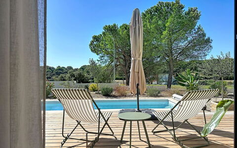 Villa Anglada: Outdoor Furniture, Shrub, House, Outdoor Table, Furniture, Home, Garden, Lawn, Backyard, Estate