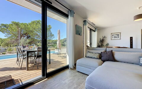 Villa Anglada: Outdoor Furniture, Shrub, House, Outdoor Table, Furniture, Home, Garden, Lawn, Backyard, Estate