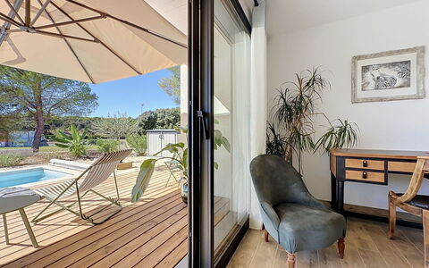 Villa Anglada: Outdoor Furniture, Shrub, House, Outdoor Table, Furniture, Home, Garden, Lawn, Backyard, Estate