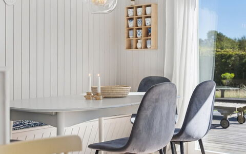 Henryka - 750M from the Sea: Furniture, Interior Design, Dining Room, Flooring, Wood, Kitchen & Dining Room Table, Floor, Table, Chair, Wood Flooring