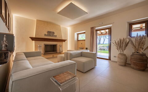 Poggio Ambrato 18, Emma Villas: Interior Design, Flooring, Floor, Wood, Furniture, Ceiling, Room, Home, Living Room, Lighting