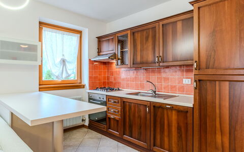 Casa del Masanel: Cabinetry, Kitchen, Interior Design, Wood, Flooring, Countertop, Major Appliance, Furniture, Kitchen Appliance, Floor