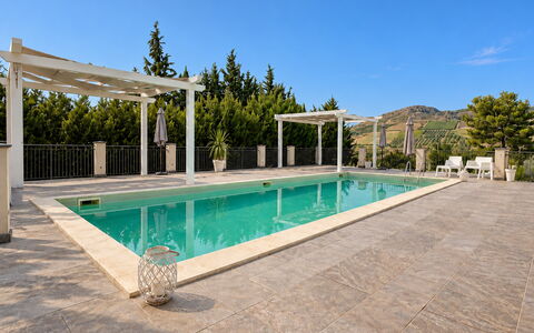 Casa Boungalow: Swimming Pool, Flooring, Composite Material, Shade, Resort, Flagstone, Tile, Concrete, Eco Hotel, Hacienda