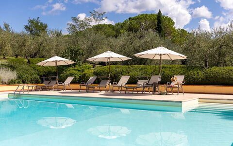 La Certaldina Sole Apartment: Resort, Swimming Pool, Garden, Outdoor Furniture, Eco Hotel, Hacienda, Sunlounger, Hotel, Villa, Courtyard