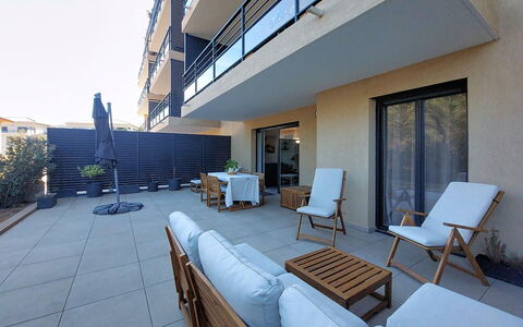 Victoria: Apartment, Outdoor Furniture, Balcony, Condominium, Chair, Shade, Hotel, Villa