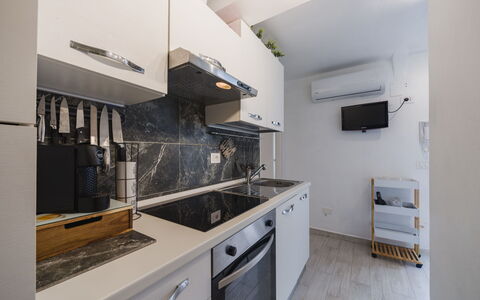 Dimora Little Dream: Countertop, Kitchen, Major Appliance, Kitchen Appliance, Interior Design, Flooring, Floor, Furniture, Sink, Cabinetry