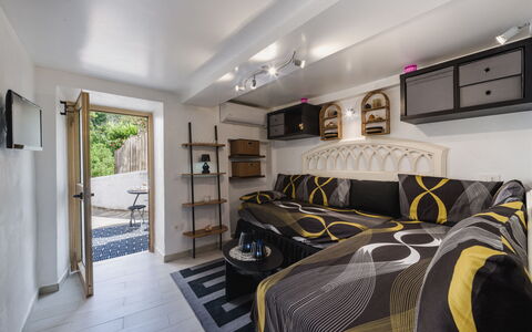 Dimora Little Dream: Furniture, Interior Design, Flooring, Floor, Bedroom, Wood, Bed, Room, Ceiling, Textile