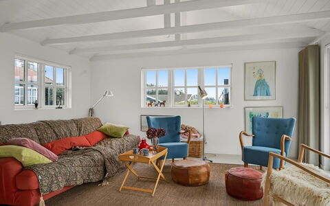 Aaran - 100M from the Sea: Furniture, Interior Design, Couch, Wall, Flooring, Living Room, Ceiling, Wood, Floor, Room