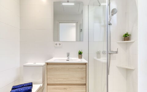 S'Alqueria Petita: Flooring, Floor, Bathroom Cabinet, Plumbing Fixture, Bathroom, Interior Design, Bathroom Sink, Plumbing, Cabinetry, Sink