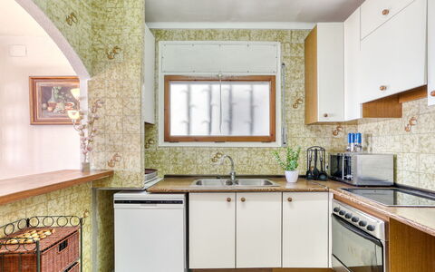 Dulce Vida Ii: Kitchen, Countertop, Interior Design, Major Appliance, Kitchen Appliance, Wood, Flooring, Cabinetry, Furniture, Floor