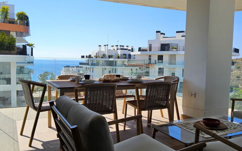 Residencial Áster: Furniture, Chair, Apartment, Urban Design, Condominium, Balcony, Kitchen & Dining Room Table, Outdoor Furniture, Shade, Outdoor Table