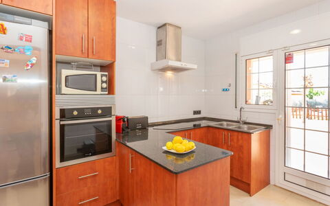 Anchoa: Kitchen, Kitchen Appliance, Countertop, Cabinetry, Major Appliance, Furniture, Interior Design, Flooring, Wood, Home Appliance