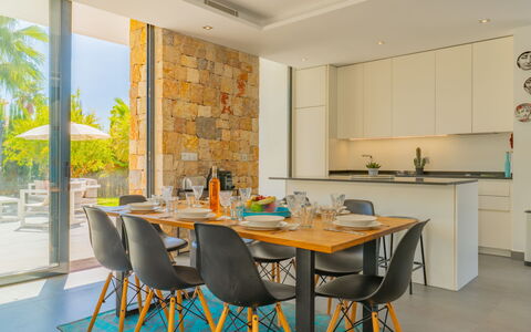 Azure: Furniture, Interior Design, Flooring, Chair, Wall, Table, Wood, Floor, Kitchen & Dining Room Table, Dining Room