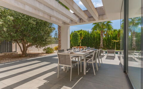 Azure: Shade, Outdoor Furniture, Garden, Landscaping, Concrete, Chair, Courtyard, Eco Hotel, Outdoor Structure, Patio