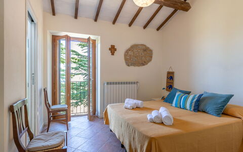 Il Melograno Apartament: Furniture, Wall, Wood, Interior Design, Flooring, Floor, Bedroom, Home, Bed, Room