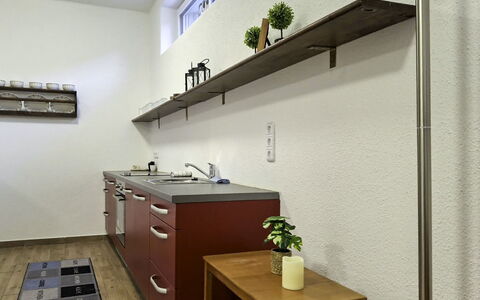 Bergzeit-Stoder: Flooring, Interior Design, Floor, Ceiling, Countertop, Furniture, Kitchen, Cabinetry, Room, Plumbing Fixture