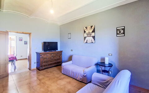 Le Fonti Terrazza: Flooring, Interior Design, Floor, Furniture, Ceiling, Room, Lighting, Apartment, Couch, Living Room