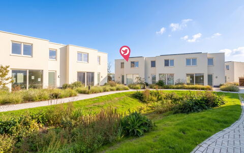 De Strandloper i with Parking & Airco: Furniture, Interior Design, Flooring, Ceiling, Floor, Chair, Room, Lighting, Table, Kitchen & Dining Room Table