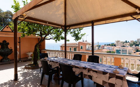Sanremo Seaview: Furniture, Interior Design, Flooring, Ceiling, Floor, Chair, Room, Lighting, Table, Kitchen & Dining Room Table