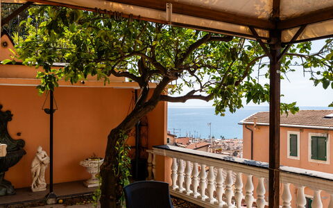 Sanremo Seaview: Furniture, Interior Design, Flooring, Ceiling, Floor, Chair, Room, Lighting, Table, Kitchen & Dining Room Table