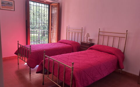 Villa Il Parco: Bedroom, Bed, Interior Design, Floor, Bedding, Furniture, Bed Frame, Flooring, Bed Sheet, Linens