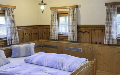 Schwaighof: Flooring, Bedroom, Bedding, Bed, Bed Frame, Linens, Bed Sheet, Hardwood, Mattress, Wood Flooring
