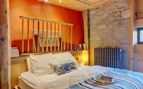 Le Hameau: Flooring, Bedroom, Bedding, Bed, Bed Frame, Linens, Bed Sheet, Hardwood, Mattress, Wood Flooring