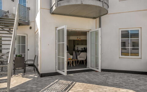 Alban - 50M to the Fjord: Flooring, Floor, Door, Composite Material, Concrete, Balcony, Handrail, Home Door, Stairs, Courtyard