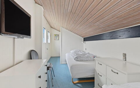 Kielo - 700M from the Sea: Interior Design, Ceiling, Wood, Bedroom, Floor, Flooring, Bed, Furniture, Bed Sheet, Room