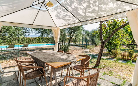 Podere degli Ulivi: Swimming Pool, Outdoor Furniture, Garden, Furniture, Resort, Shade, Eco Hotel, Backyard, Leisure, Chair