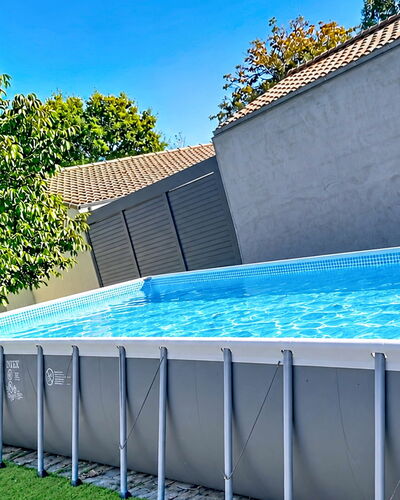 La Lilla, à 15 Min de Pornic: Swimming Pool, Composite Material, Leisure, Fence, Shade, Plastic, Home Fencing, Steel, Aluminium, Backyard