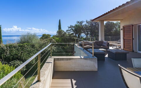 Cala Rossa: Balcony, Shade, Outdoor Furniture, Resort, Eco Hotel, Porch, Handrail, Outdoor Structure, Deck, Villa